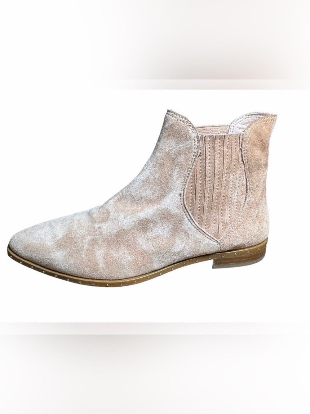 Rebecca Minkoff Light Tan/Pink Suede Ankle Boots